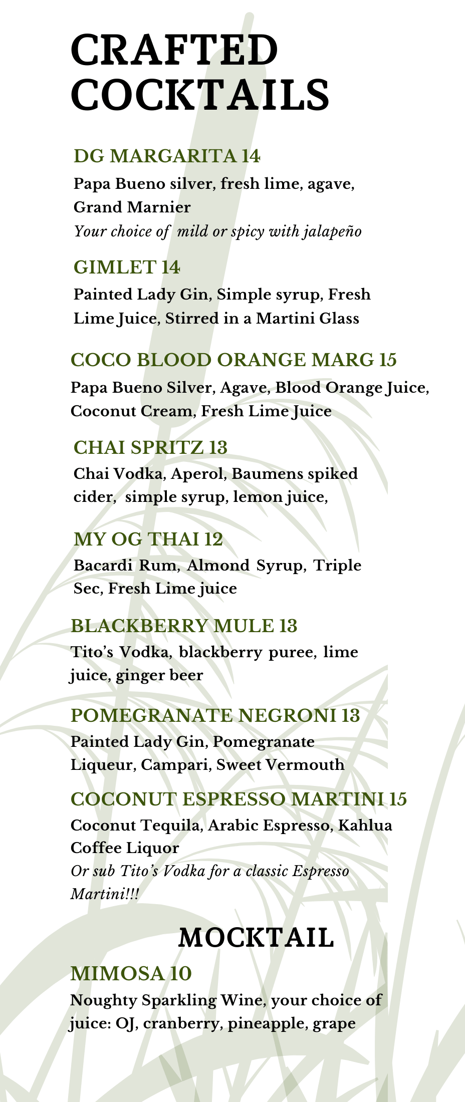 Crafted Cocktails