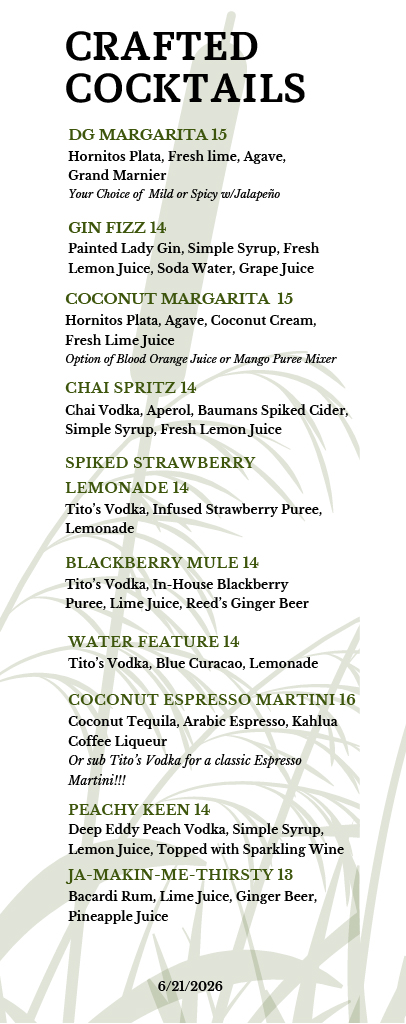 Crafted Cocktails