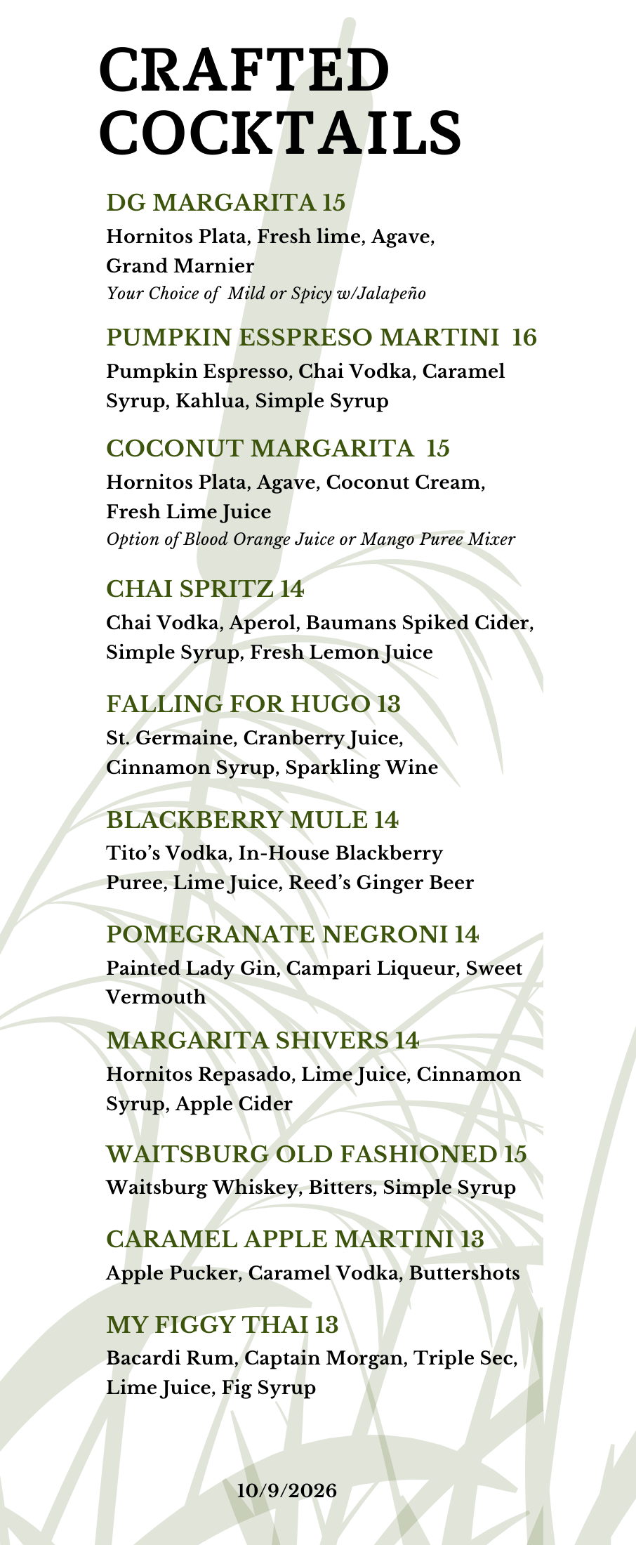 Crafted Cocktails